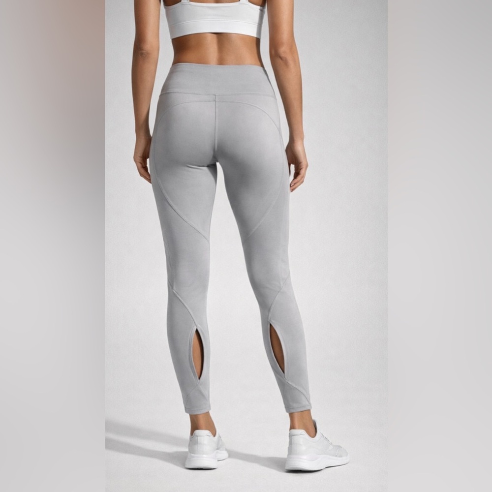 Victoria's Secret Sport Light Gray Women's Leggings with calf cutout detail